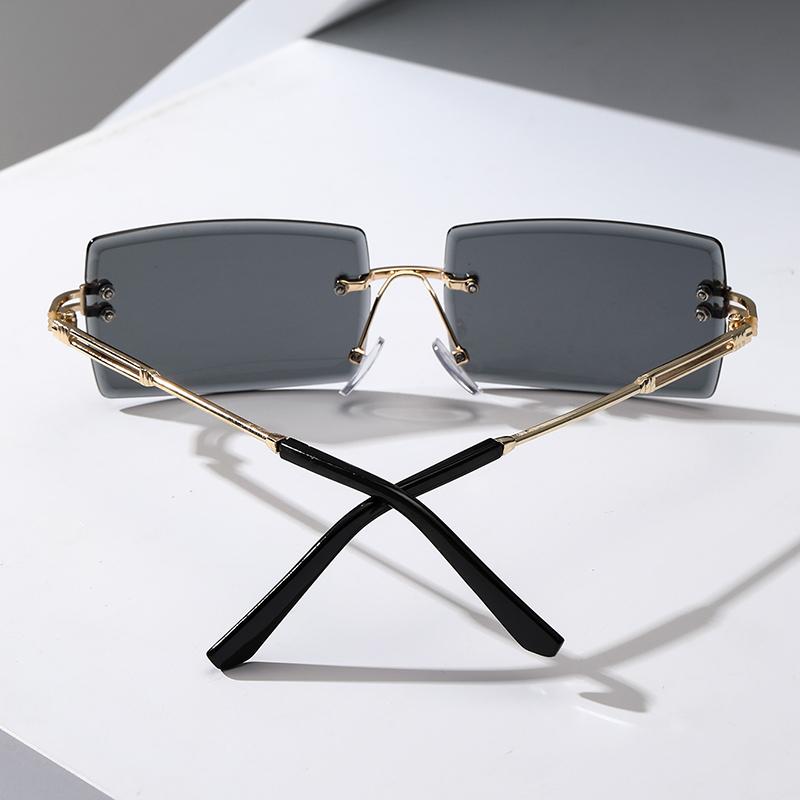 Serrachi Men Vintage Rimless Sunglasses